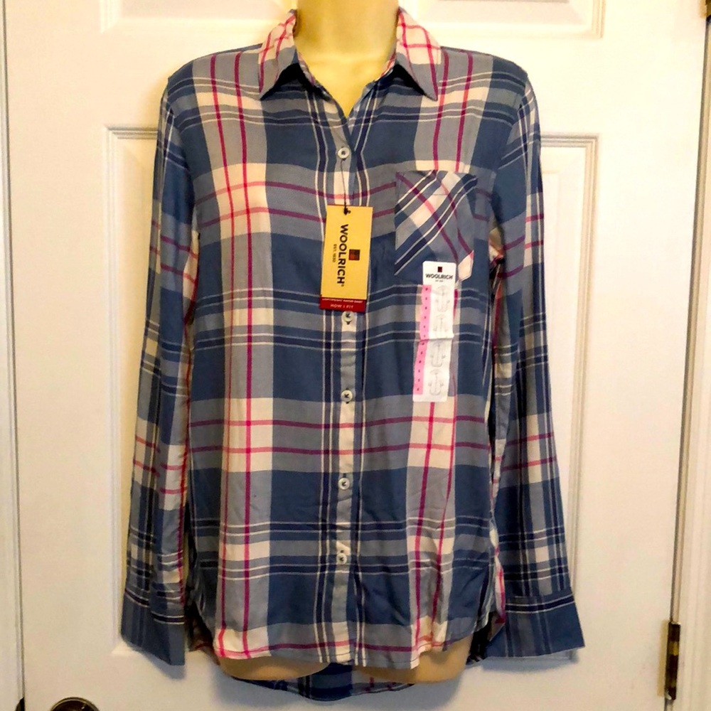 Woolrich Blue Plaid Blouse various sizes